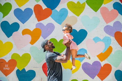 Confetti Hearts Wall Mural 114